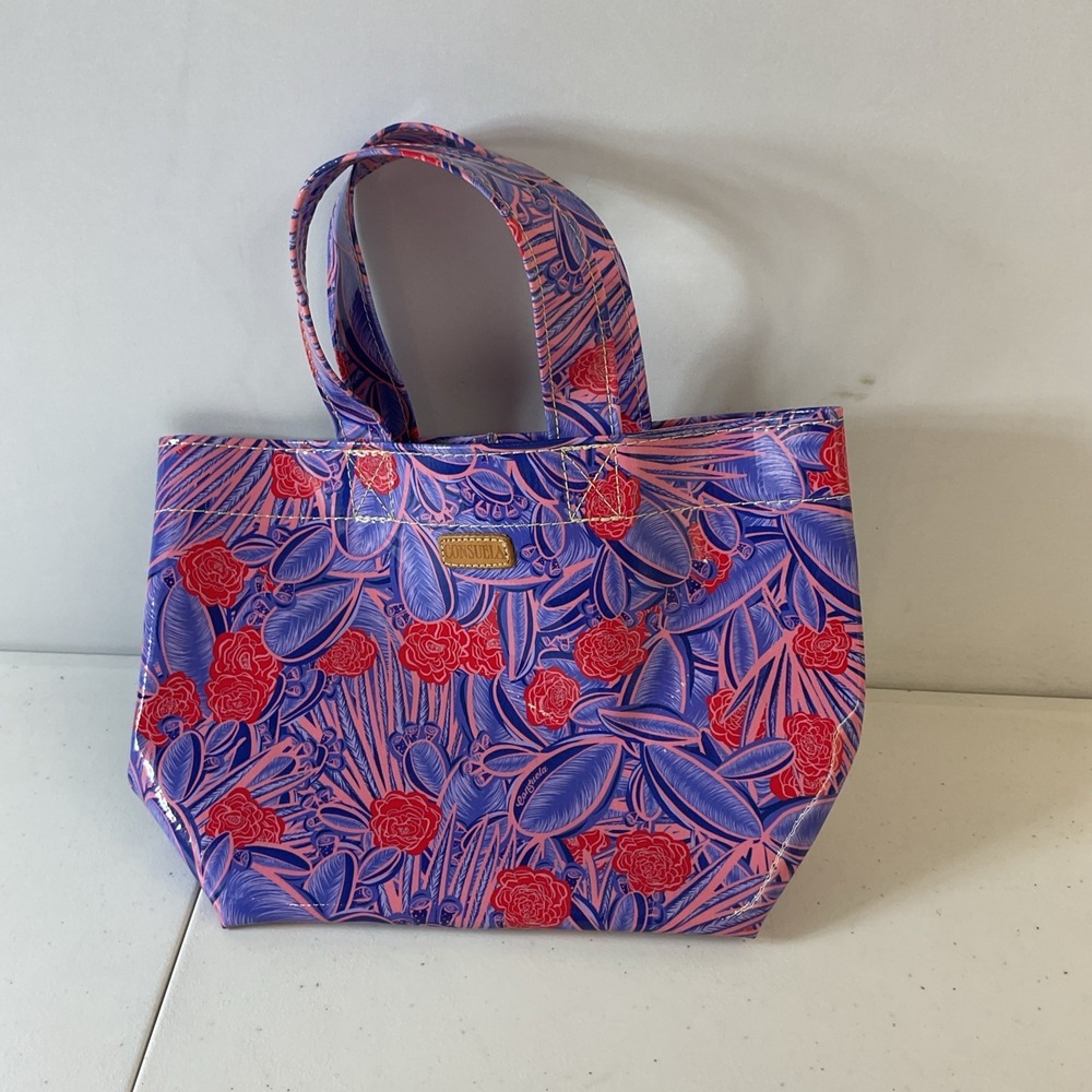 Consuela Grab N Go Mini Tote Vinyl Bag Made in Mexico Loretta‎